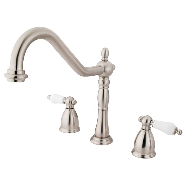 Widespread Kitchen Faucet, Brushed Nickel